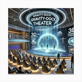 A Futuristic Entertainment Space Called The Gravit Canvas Print