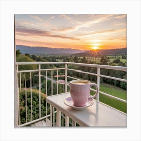 Sunrise On The Balcony 4 Canvas Print