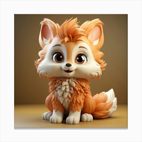 Cute Fox 72 Canvas Print