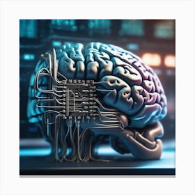 Artificial Intelligence Brain 34 Canvas Print