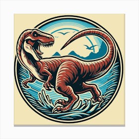 T-Rex Dinosaur T Rex Dino Canvas Print