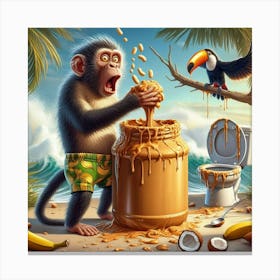 Monkey Eating Peanut Butter Toile