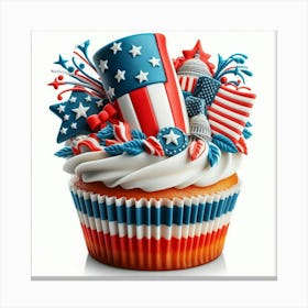 Patriotic Cupcake 2 Canvas Print