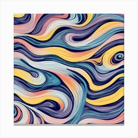 Abstract Wavy Pattern Canvas Print