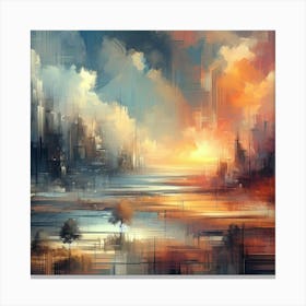 Abstract Horizons 4 Canvas Print