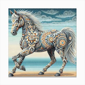 Horse In The Desert Canvas Print