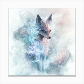 Fox Sticker Canvas Print