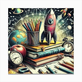 School Art Canvas Print