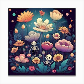 Haunted flowers Canvas Print