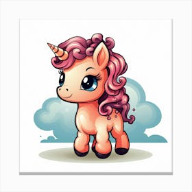 Cute Unicorn 83 Canvas Print