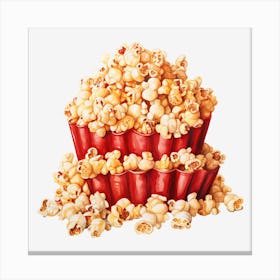 Popcorn In A Bowl Canvas Print