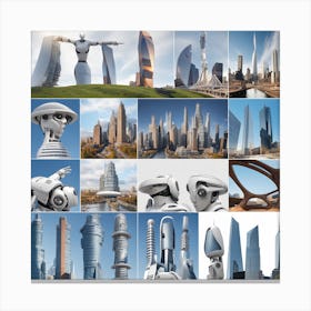 Futuristic Cityscape 17 Canvas Print