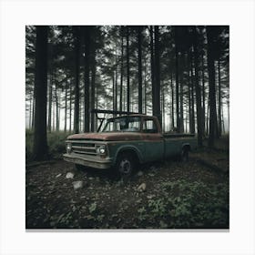 Old Truck In The Woods Canvas Print