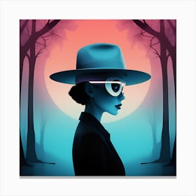 Private Detective Captured In A Cinematic Shot Canvas Print
