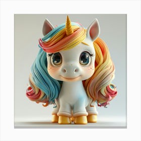 Unicorn With Rainbow Mane 60 Canvas Print