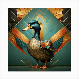 Deco Duck Canvas Print