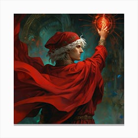 Wizard In Red Canvas Print