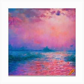 Craiyon 002654 Lovely Sky Pink Paradise Monet Canvas Print