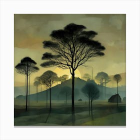 Landscape Of Trees Canvas Print