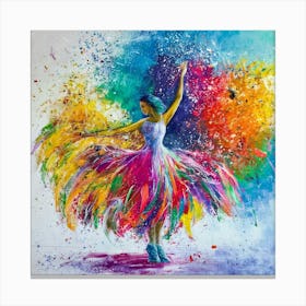 Danse Des Couleurs Par Lartiste David J Canvas Print