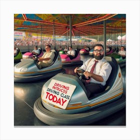 Bumper Cars Canvas Print