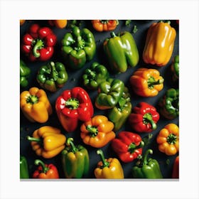 Colorful Peppers 74 Canvas Print