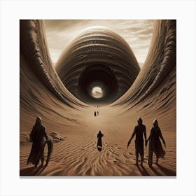 Dune Fan Art Sandworm Canvas Print