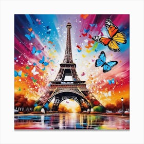 Paris With Butterflies 139 Canvas Print