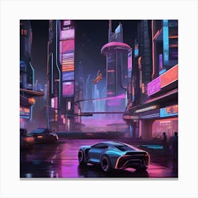 Futuristic City 18 Canvas Print