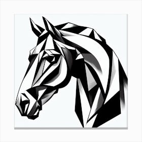 Geometric Horse Head Canvas Print