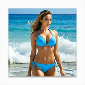 Blue Bikini 2 Canvas Print