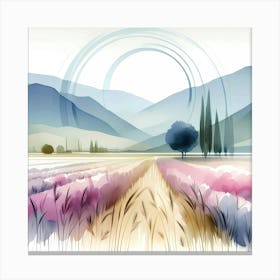 Lavender Field Canvas Print