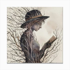 A Mesmerizing Watercolor Artwork Featuring A Woman Canvas Print