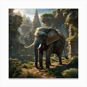 Ancient Elephant  Canvas Print
