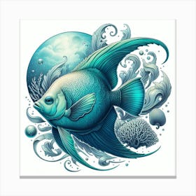 Fish of Angelfish Canvas Print