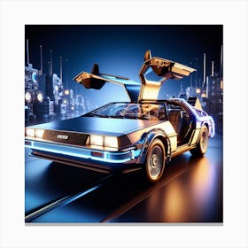 Back To The Future Delorean 1 Canvas Print