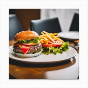 Burger And Fries 6 Canvas Print