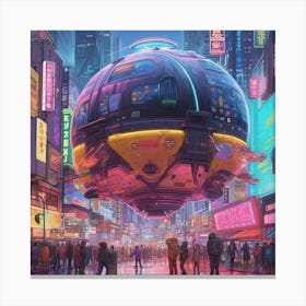 Futuristic City 8 Canvas Print