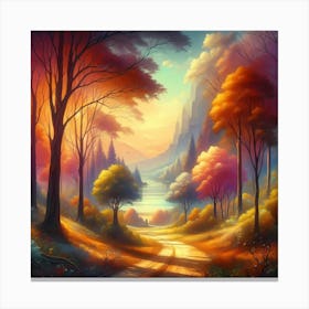 Autumn Landscape Painting 9 Canvas Print