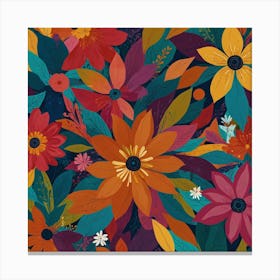 Floral Pattern 15 Canvas Print