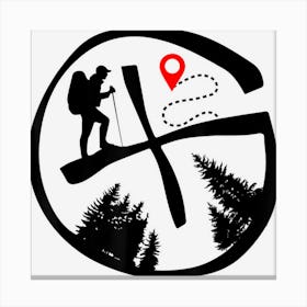 Geocaching Geocache Hiking Outdoors Canvas Print