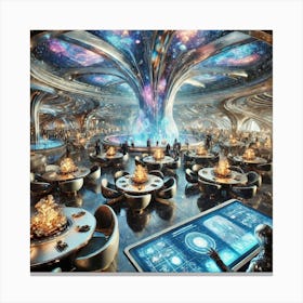 Ethereal Nexus Restaurant Canvas Print