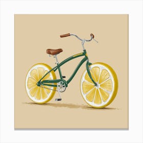 Zesty Ride Lemon Wheel Bicycle (3) Canvas Print