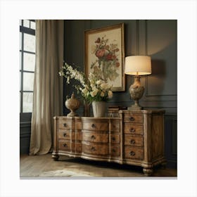 Room With A Dresser Canvas Print