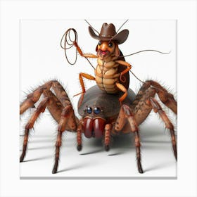 Spider On A Cowboy Hat Canvas Print