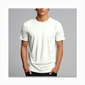 Mock Up Tshirt Blank Plain Cotton Unprinted Simple Minimalist Canvas Customizable Basic (25) Canvas Print