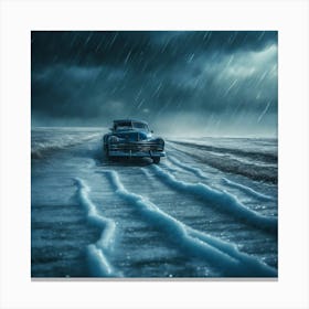 Car In The Snow Canvas Print