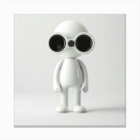 White Figure With Binoculars 1 Canvas Print