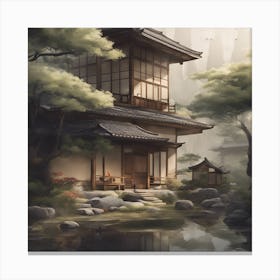 Asiatic Natural Japanese Home 2 Canvas Print