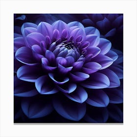 Purple Dahlia Flower 1 Canvas Print